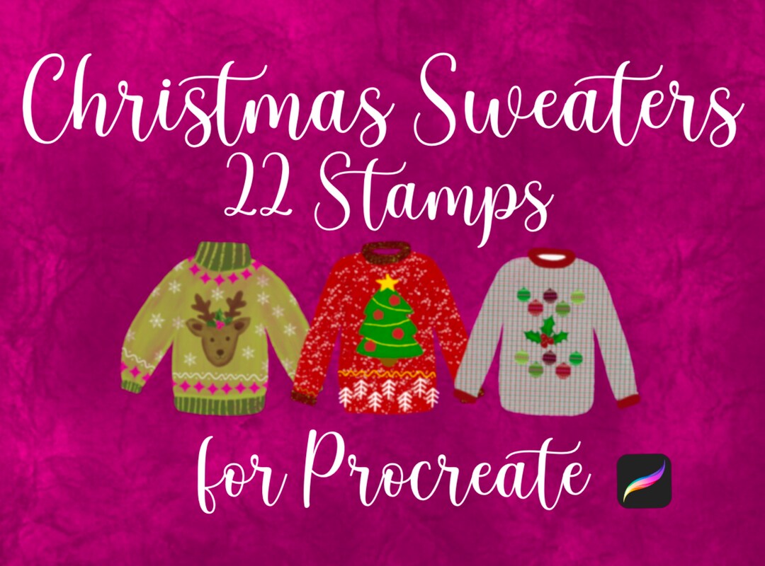 Christmas Sweater Stamps for Procreate - Etsy