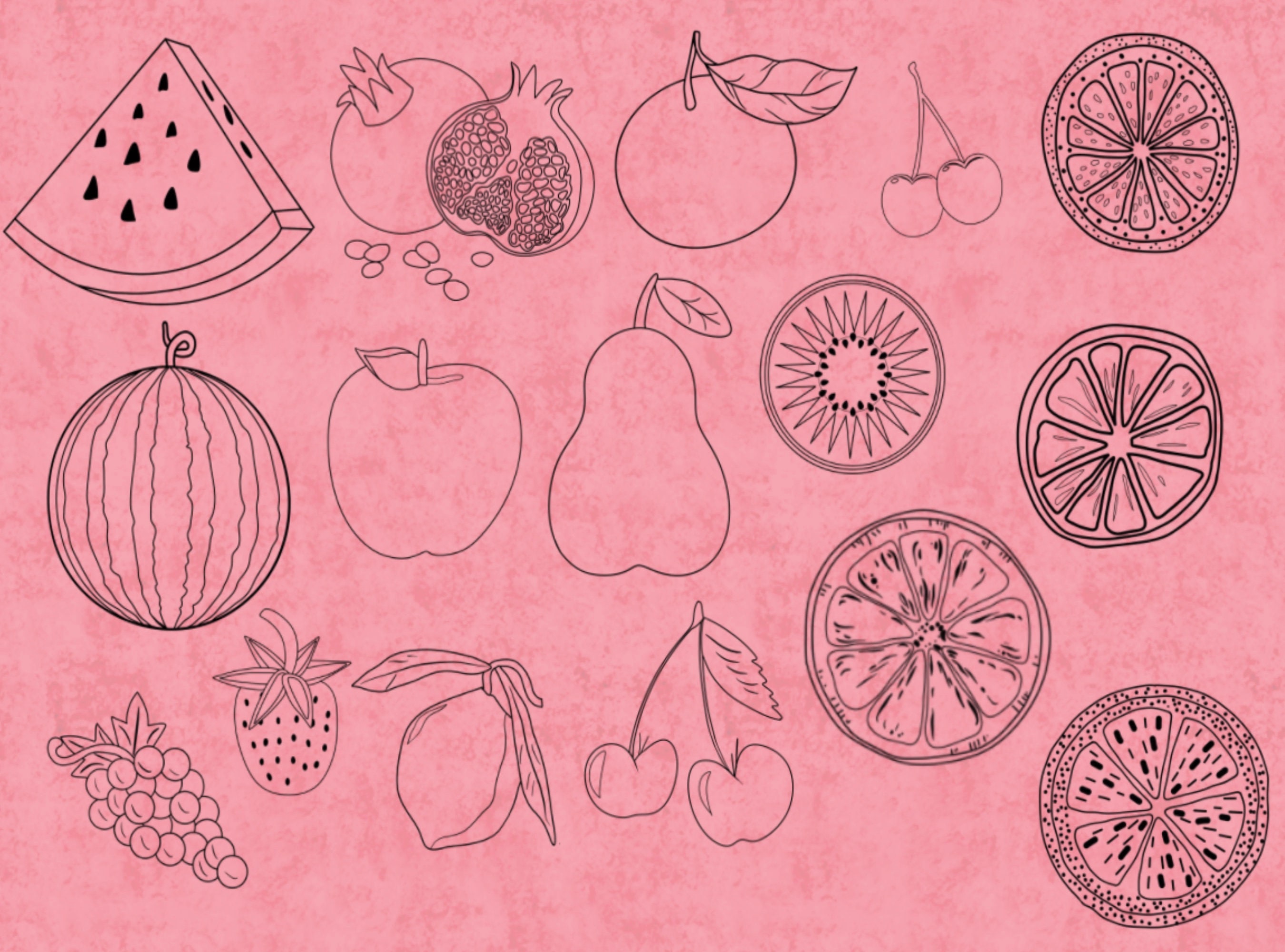 16 Fruit Stamps for Procreate - Etsy Canada