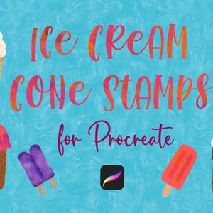 Ice Cream Cone Stamps for Procreate