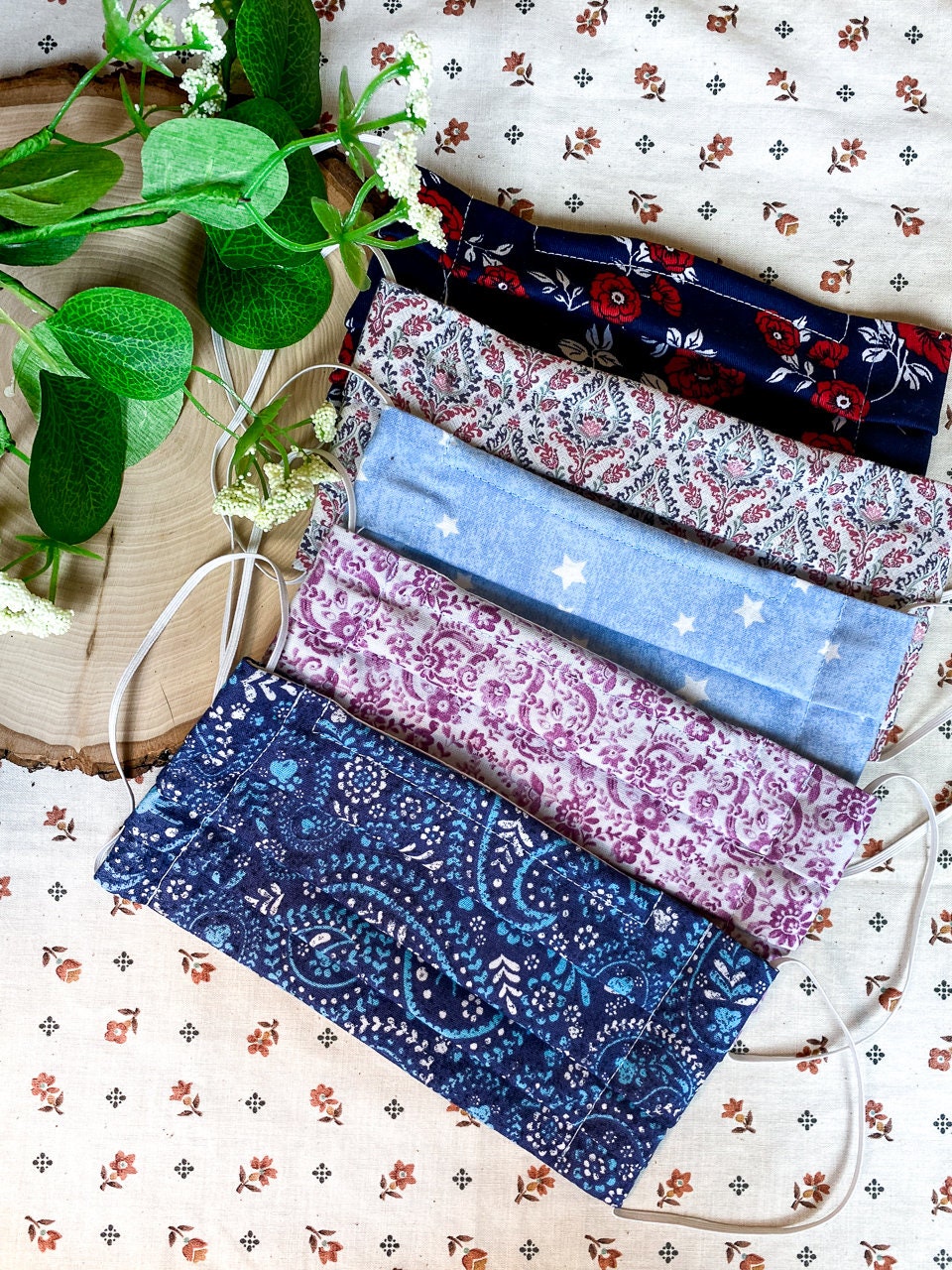 Pleated Face Mask PDF Pattern Digital Download 4 Sizes With | Etsy