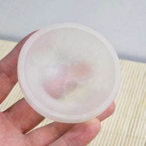 Selenite Round Bowl 8 cm | Crystals Storage Bowl | Handmade Gift | Crystals Lover Gift Idea | Crystals Holder | Home Decoration Gift