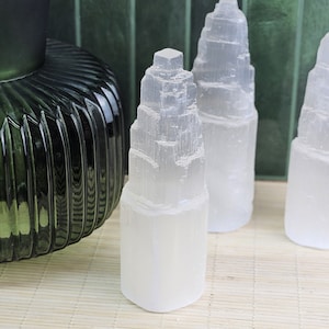 Selenite Iceberg Tower 15 cm | Selenite Crystal Tower | Raw Crystal Tower | Crystals Lover Gift | Crystal Gift | Home Decor | Bracelet Tower
