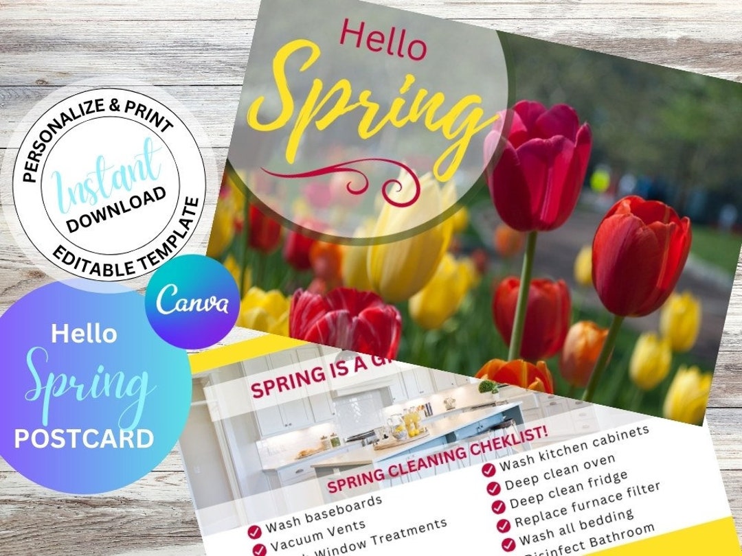 Spring Posts For Realtor Real Estate Postcard, Real Estate Agent Farming Postcard, Spring ...