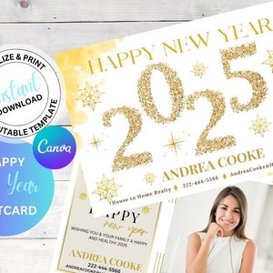 Real Estate Postcard, Real Estate Agent Farming Postcard, Fall/Winter Holiday Template, Real Estate Templates, Holiday Postcards