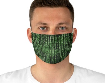 The Matrix Code, Cloth Face Mask, Washable, Reusable, Inspired By The Matrix Movies