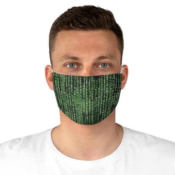 The Matrix Code, Cloth Face Mask, Washable, Reusable, Inspired By The Matrix Movies