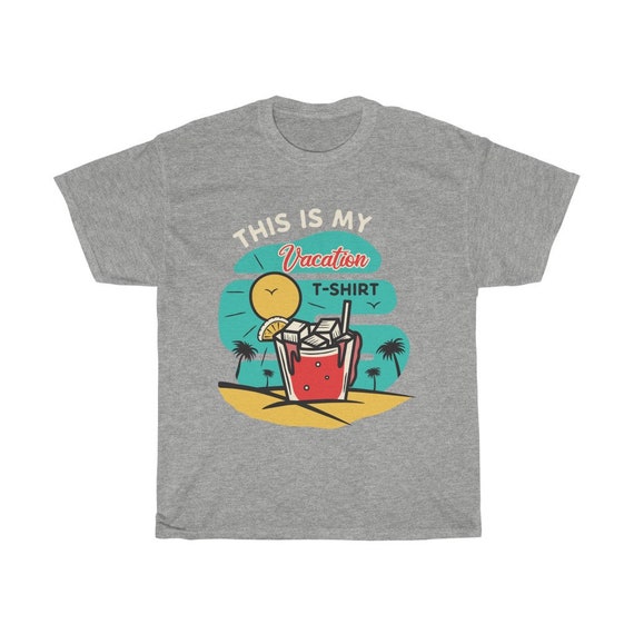 This Is My Vacation T-shirt 100% Cotton T-shirt, Small to 3XL, Vintage, Retro