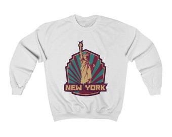 Statue Of Liberty Sweatshirt, New York City, Retro, Vintage Inspired, Americana