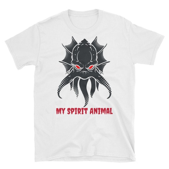 My Spirit Animal, Short-Sleeve Unisex T-Shirt, H.P. Lovecraft Inspired, Old One, Demon, Monster