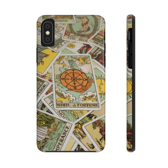 Tarot Card iPhone 10/11 Case Mate Tough Phone Case Focusing On Wheel Of Fortune, Major & Minor Arcana From A Vintage Rider-Waite Deck