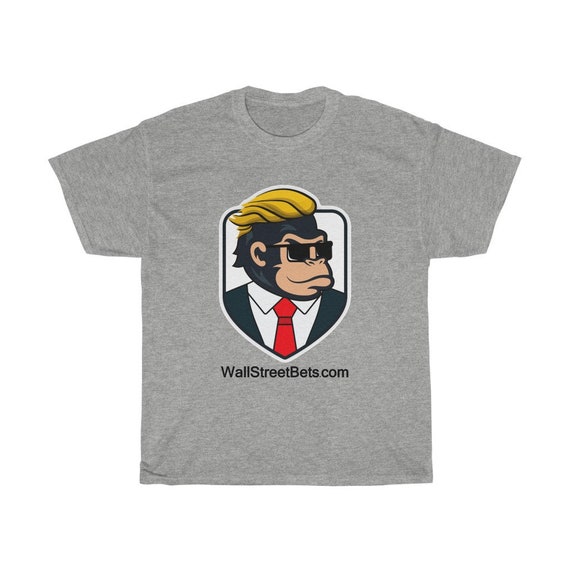 Wally The Ape 100% Cotton T-shirt, S-5XL, Light Colors, WallStreetBets.com DEX Logo