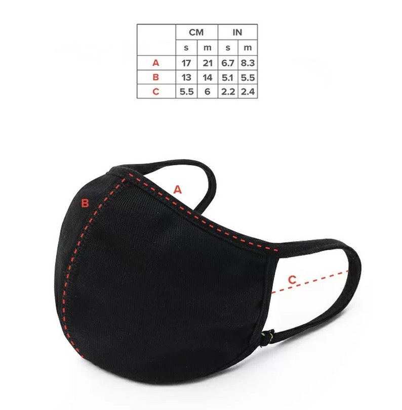 Face Masks Black 3pack Small petite to Medium Sizes Etsy Canada