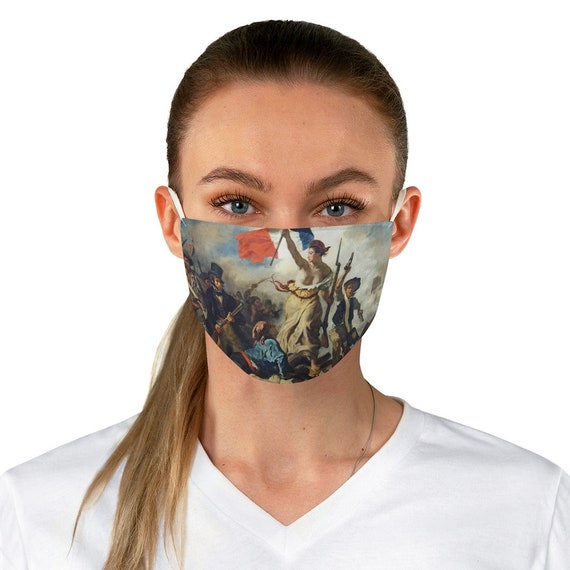 Liberty Leading The People, Cloth Face Mask, Washable, Reusable, Eugène Delacroix, 1830, Activism