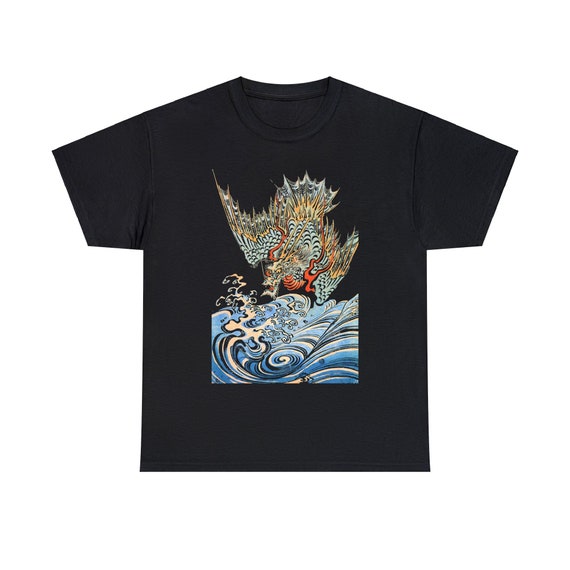 Japanese Sea Dragon 100% Cotton T-shirt, Japanese Mythology, Sea Serpent, Sea Monster