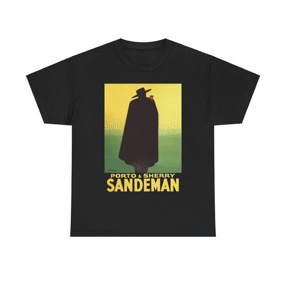 Sandeman, 100% Cotton Tee, With Vintage Image, Sandeman Port Advertisement, 1928