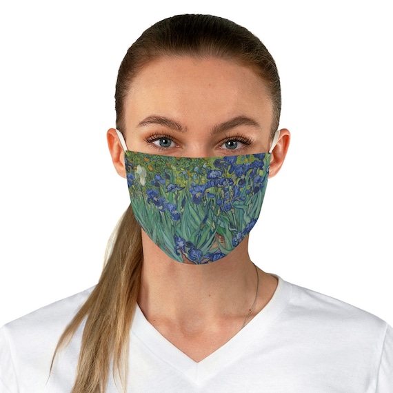 Irises, Cloth Face Mask, Washable, Reusable, Vincent Van Gogh