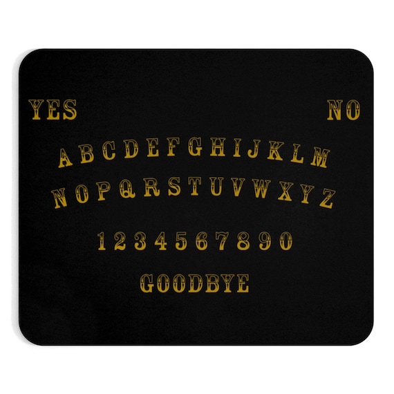 Gold Letter Ouija Board Mousepad