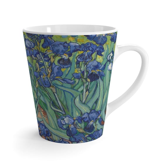 Irises Latte Mug, Vincent Van Gogh, Coffee, Tea