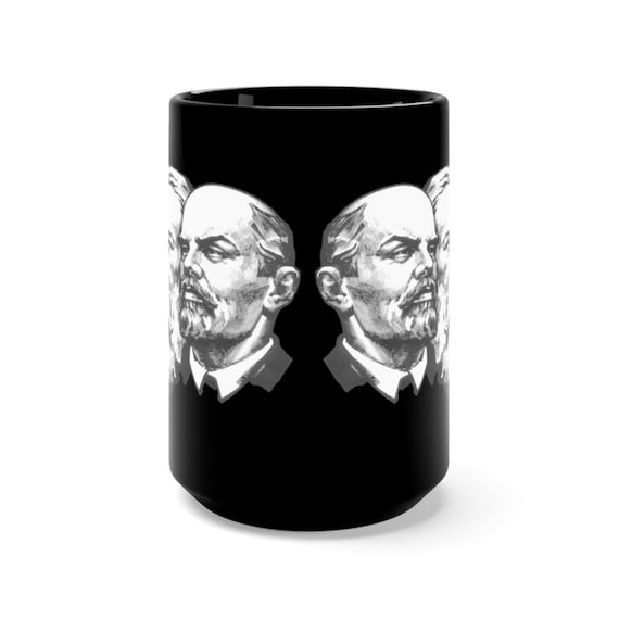 Marx Engels Lenin v2 Black 15oz Ceramic Mug, Socialism, Communism, Marxism, Activism, Coffee, Tea