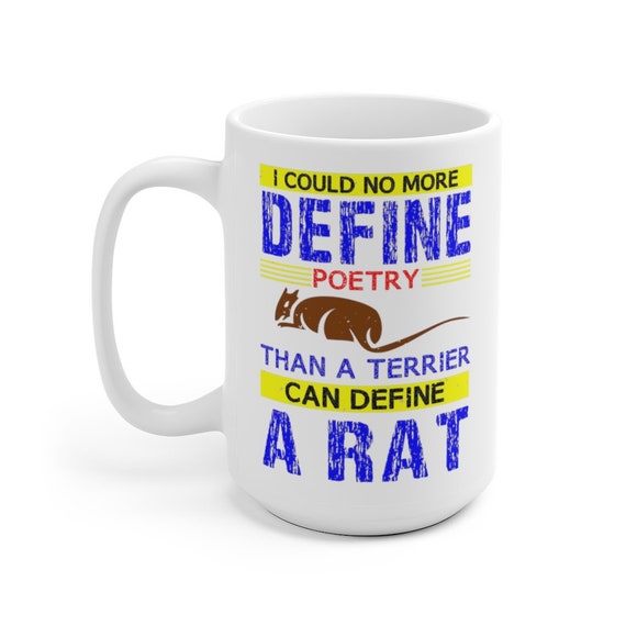 I Could No More Define Poetry Large White Ceramic Mug, Alfred Edward Housman Quote, Coffee, Tea