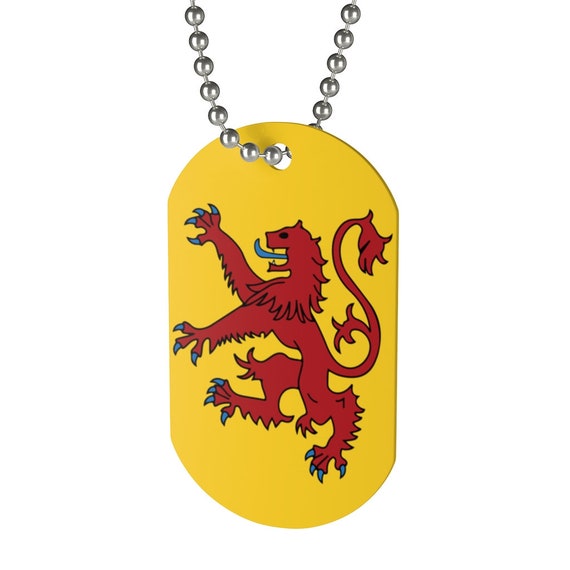 Lion Rampant of Scotland, Dog Tag, Royal Banner, Royal Arms, Scotland, Scottish Pride, Keychain