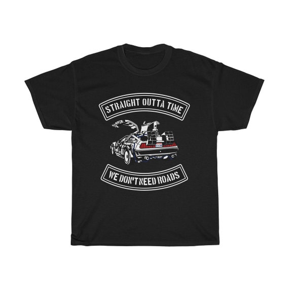 Outta Time DeLorean, Unisex Hvy Cotton T-shirt, Inspired From Back To The Future
