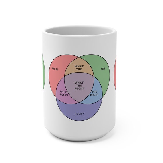 What The Fuck? (WTF) - White 15oz ceramic mug, Humorous mug for those who are often surprised, confused or amazed by their fellow humans