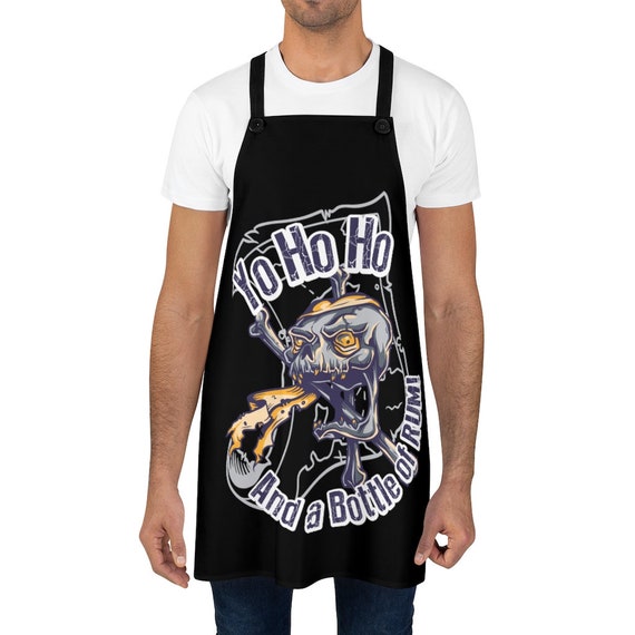 Pirate Skull, Cookout Apron, Yo Ho Ho And A Bottle Of Rum