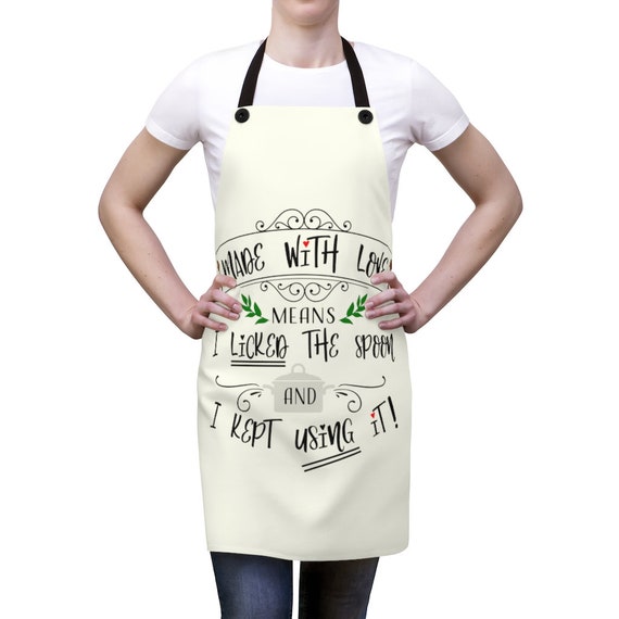 Made With Love, Kitchen Apron, Funny Saying, Chef, Cook