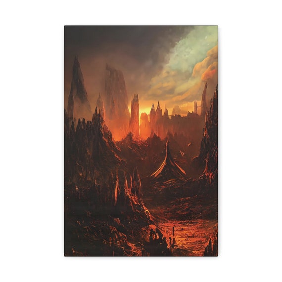 Where The Shadows Lie, Canvas Print, Entrance To Mordor, Cirith Ungol Pass, Lord Of The Rings, LOTR