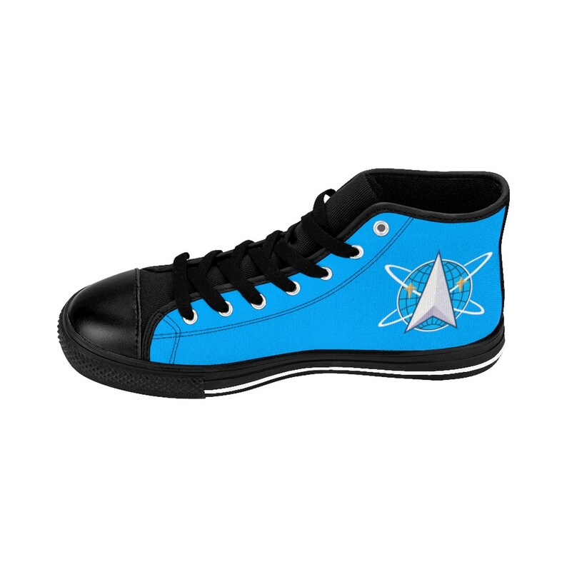 The Original Series Blue Men/'s High-top Sneakers Inspired By Star Trek Space Command