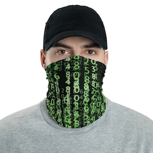 The Matrix Code, Neck Gaiter, Inspired By The Matrix Movie, Headband, Bandana