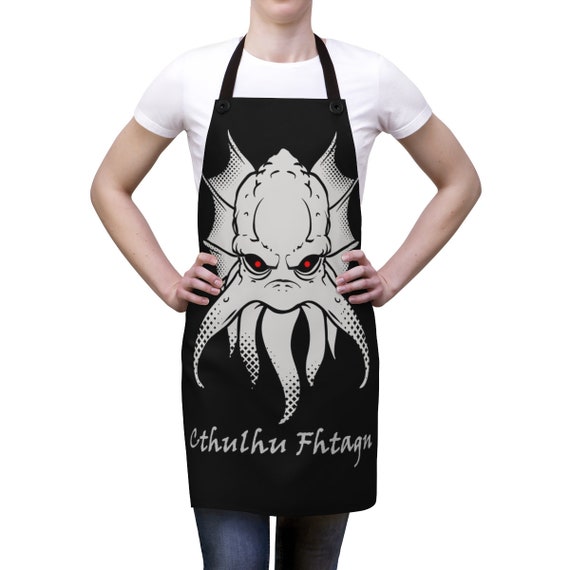 Cthulhu Fhtagn, Cookout Apron, Vintage Inspired H.P. Lovecraft Design, Cosmic Horror