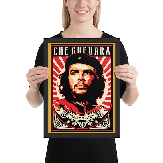 チェ・ゲバラ「Viva La Revolucion」額入りジークレーポスター - Etsy 日本