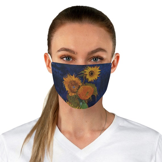 Six Sunflowers, Cloth Face Mask, Washable, Reusable, Vincent Van Gogh