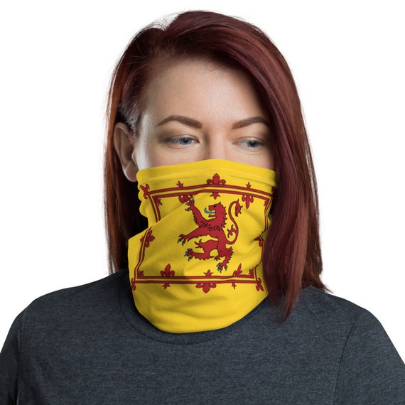 Lion Rampant of Scotland, Neck Gaiter, Royal Banner of Scotland, Scottish Pride, Headband, Bandana