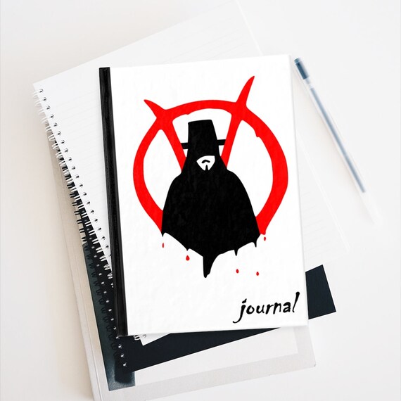 V For Vendetta Hardcover Ruled Line Journal, Inspired By The Movie, Activism