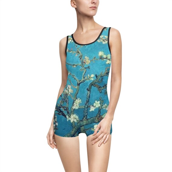 Almond Blossoms, Women's Vintage Swimsuit, Vincent Van Gogh, 1890