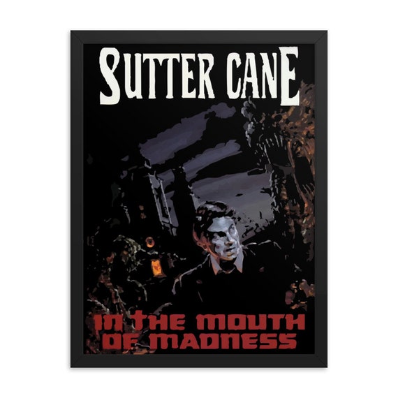 In The Mouth Of Madness, 18" x 24", Framed Giclée Poster, Black Wood Frame, Acrylic Covering, Sutter Cane Cosmic Horror Novel, Lovecraft