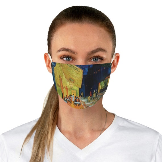 Cafe Terrace At Night, Cloth Face Mask, Washable, Reusable, Vincent Van Gogh