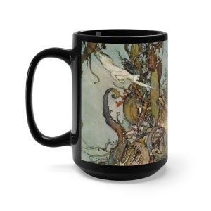 Kraken Coffee Mug: Vintage Edmund Dulac Illustration, Davy Jones Locker
