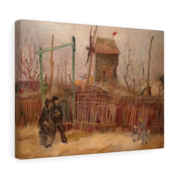 Street Scene In Montmartre v2 Canvas Print, Vincent Van Gogh, 1887