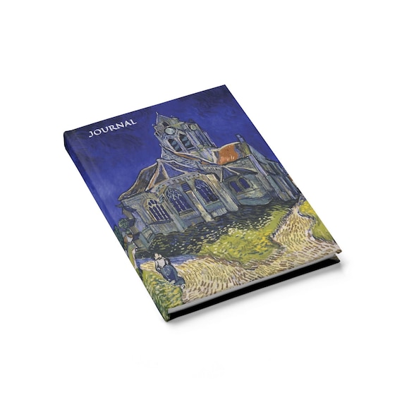 The Monster In The Church, Hardcover Journal, Ruled Line, Van Gogh, Inspired From Doctor Who Episode Vincent And The Doctor, Notebook