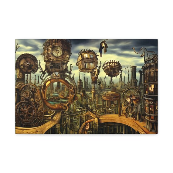 Surreal Steampunk #9, 18"x12" Canvas Print