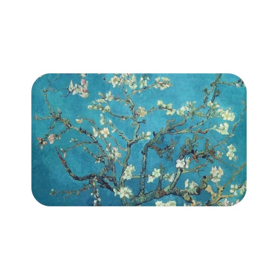 Almond Blossoms, Microfiber Bath Mat, Vintage Painting, Van Gogh 1890