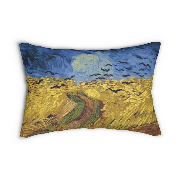 Wheat Field With Crows 20"x14" Pillow, Vincent Van Gogh, 1890