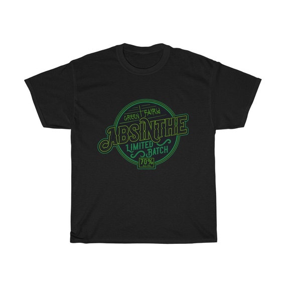 Green Fairy Absinthe, 100% Cotton T-shirt, Vintage/Retro Style