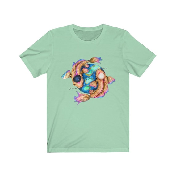 Yin Yang Koi Bella+Canvas Soft T-shirt, Watercolor