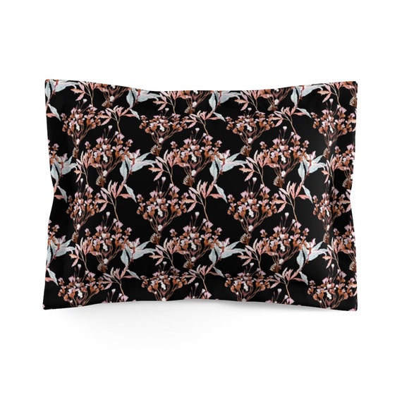 Night Flower Pillow Sham, Vintage, Retro, Floral