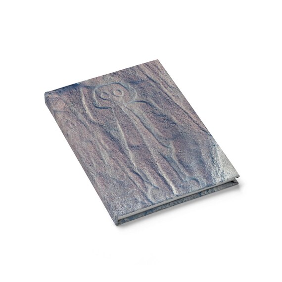 Nazca Astronaut, Hardcover Journal, Ruled Line, Ancient Geoglyph, Notebook